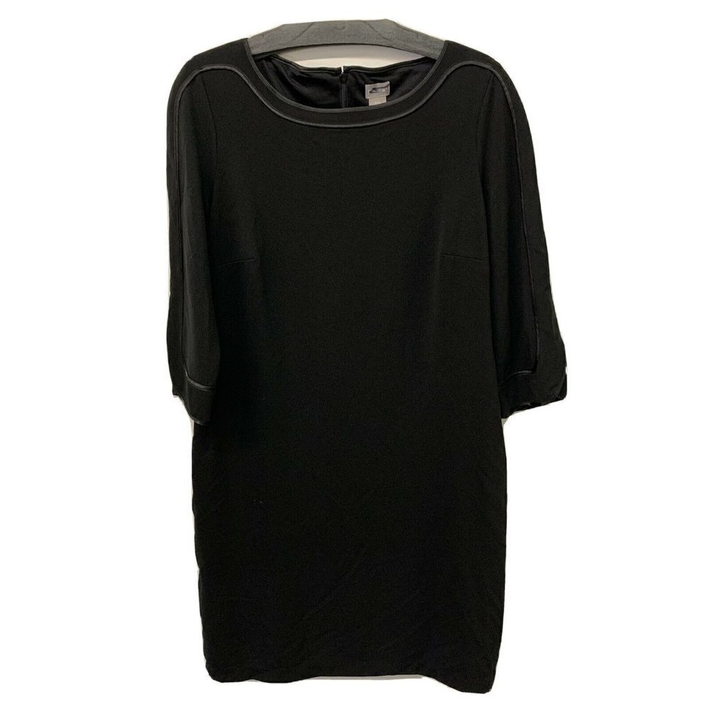 Chico's Black Boatneck Sheath Cocktail Career Work Dress